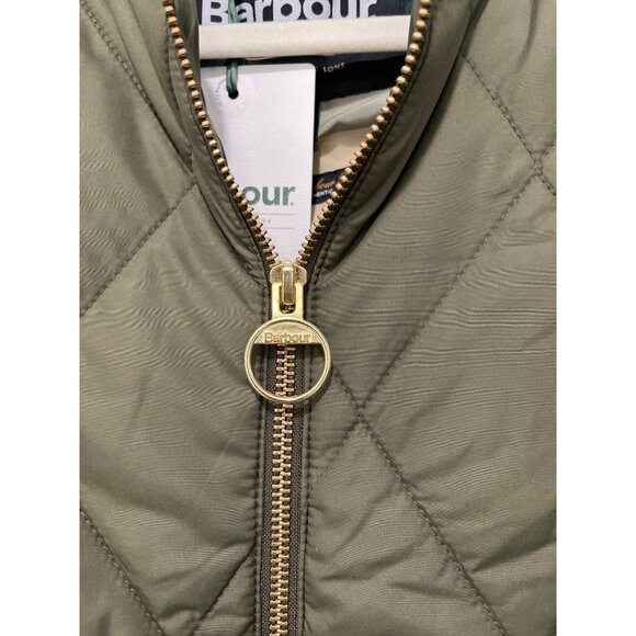 OVERSIZED Barbour $517 Re-Engineered Rhea Quilted Coat Olive Size 8 NEW - Picture 7 of 12